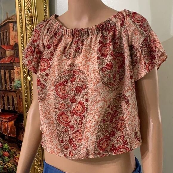 MADEWELL FLORAL‎ SUMMER CROP TOP Size XS - Picture 1 of 8